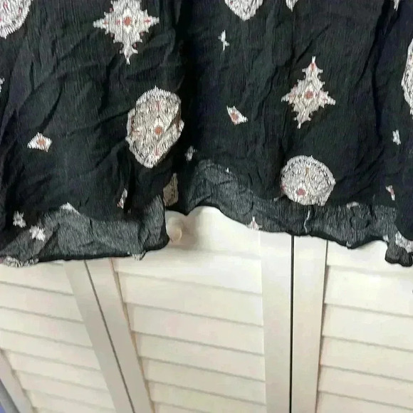 Free People Sleeveless Tree Swing Tunic Top Size Small Black - Picture 6 of 11